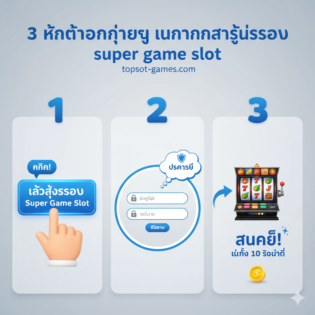 3 ขั้นตอนง่ายๆ ในการเข้าสู่ระบบ Super Game Slot