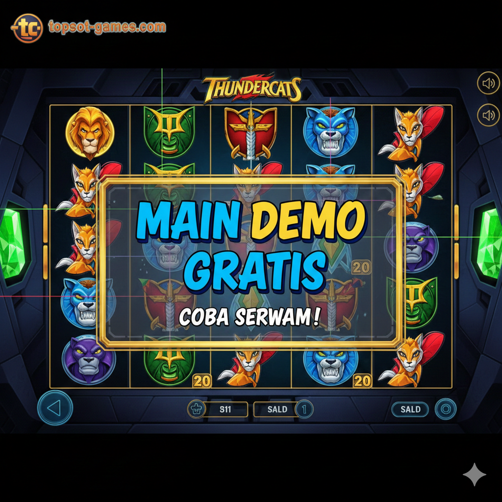 Ilustrasi roda Thunder Bonus yang menentukan fitur putaran gratis